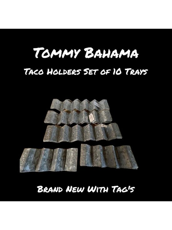 Tommy Bahama Other - Set of 10 Tommy Bahama Metal Taco Holders Lot Brand New Taco Trays